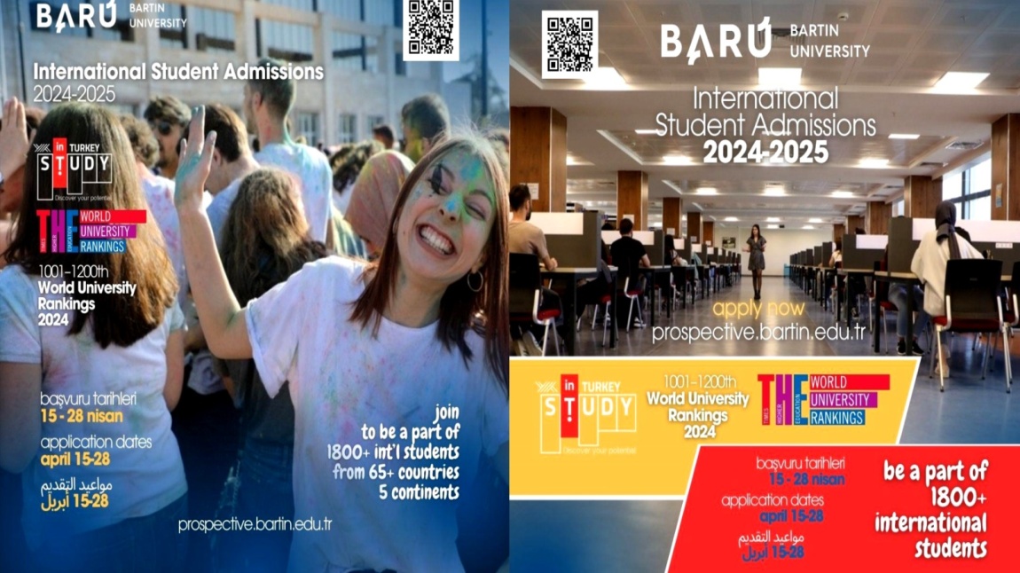 T.C. Bartın Üniversitesi 2024-2025 Akademik Yılı İçin Uluslararası Öğrenci Alımı 
